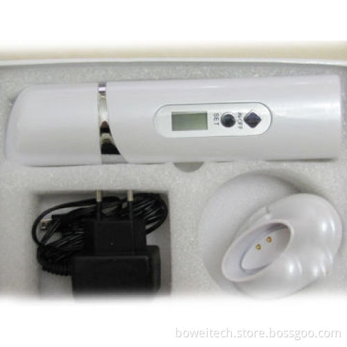 2MHz Rechargeable Ultrasound Skin Scrubber with LCD Display, EMS Skin Lifting, Peeling, Ion Lead-in